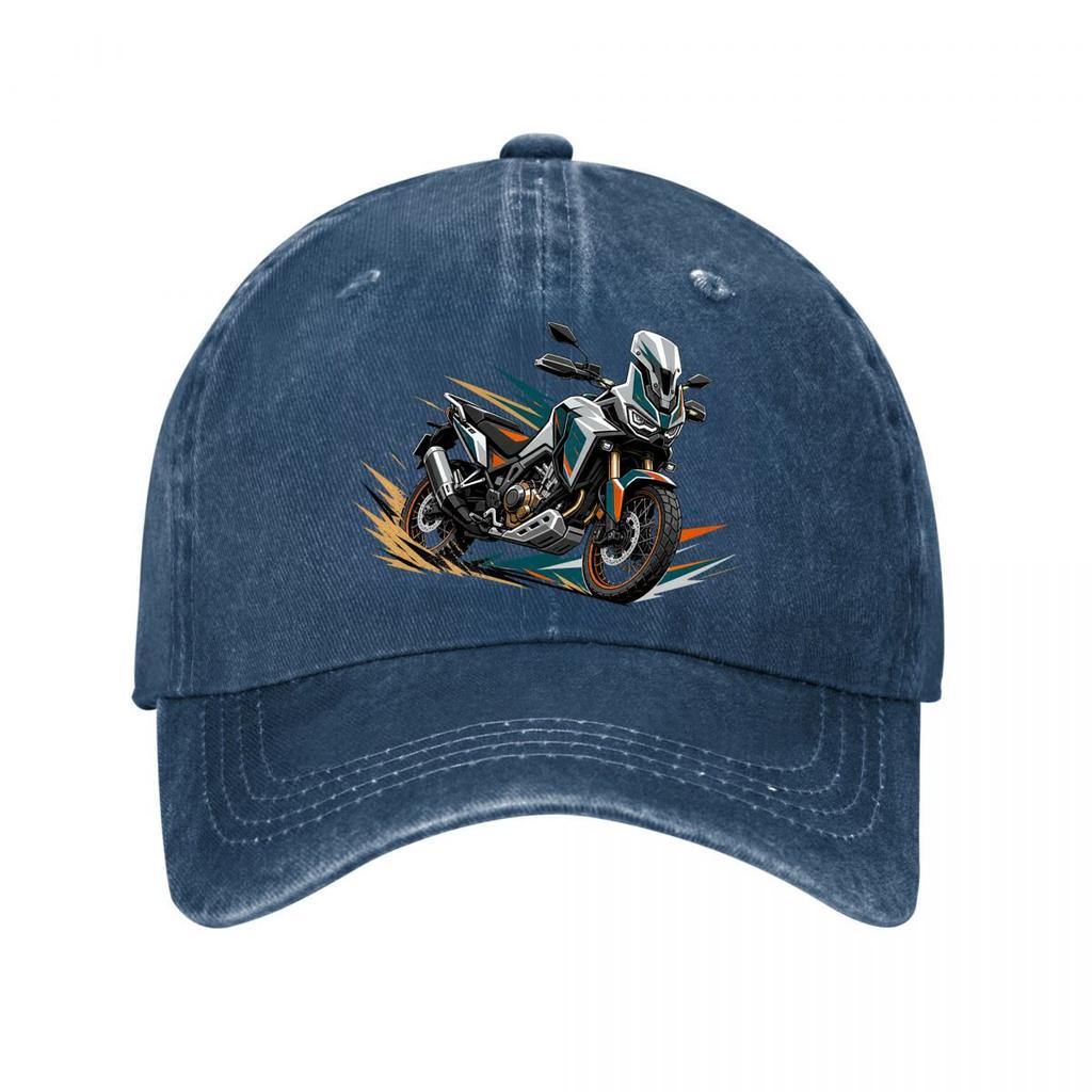 Adventure Sport Motorcycle Vector Fu  New Vintage Washed Cotton Baseball Cap Sun Hats
