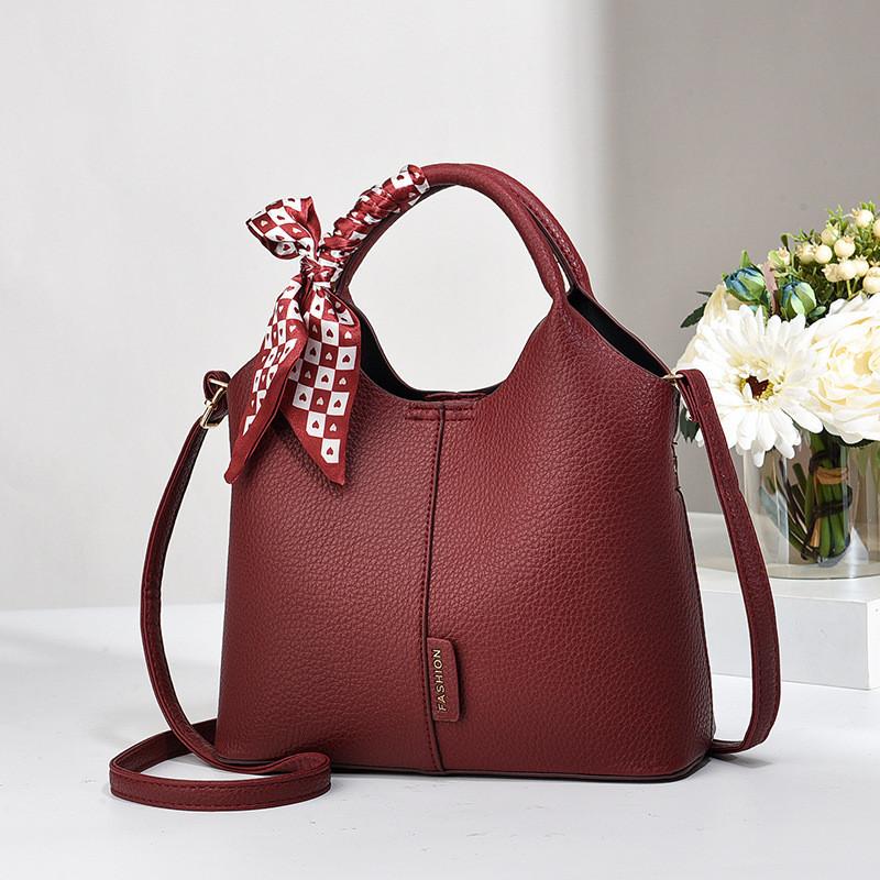 Ribbon Bow Solid Color Single Shoulder Crossbody Bag Handbag Women Gift Fashion