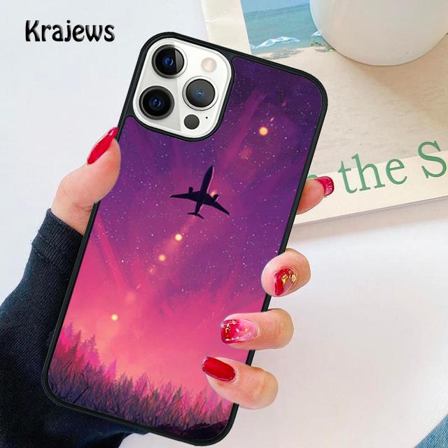 Aircraft Plane Airplane soft Phone Case Cover For iPhone 17 Air 16 15 14 13 12 Max For Apple 11 Pro Max Plus