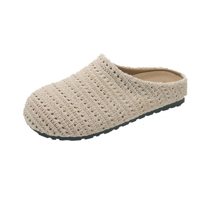 Summer New Flats Mules Shoes Women Casual Slippers Weave Sandals 2025 Trend Sneakers Sport Shoes Flip Flops Woman SyfIyno
