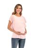 2023 Women's Chiffon Patchwork Maternity Nursing Top, Summer Short Sleeve