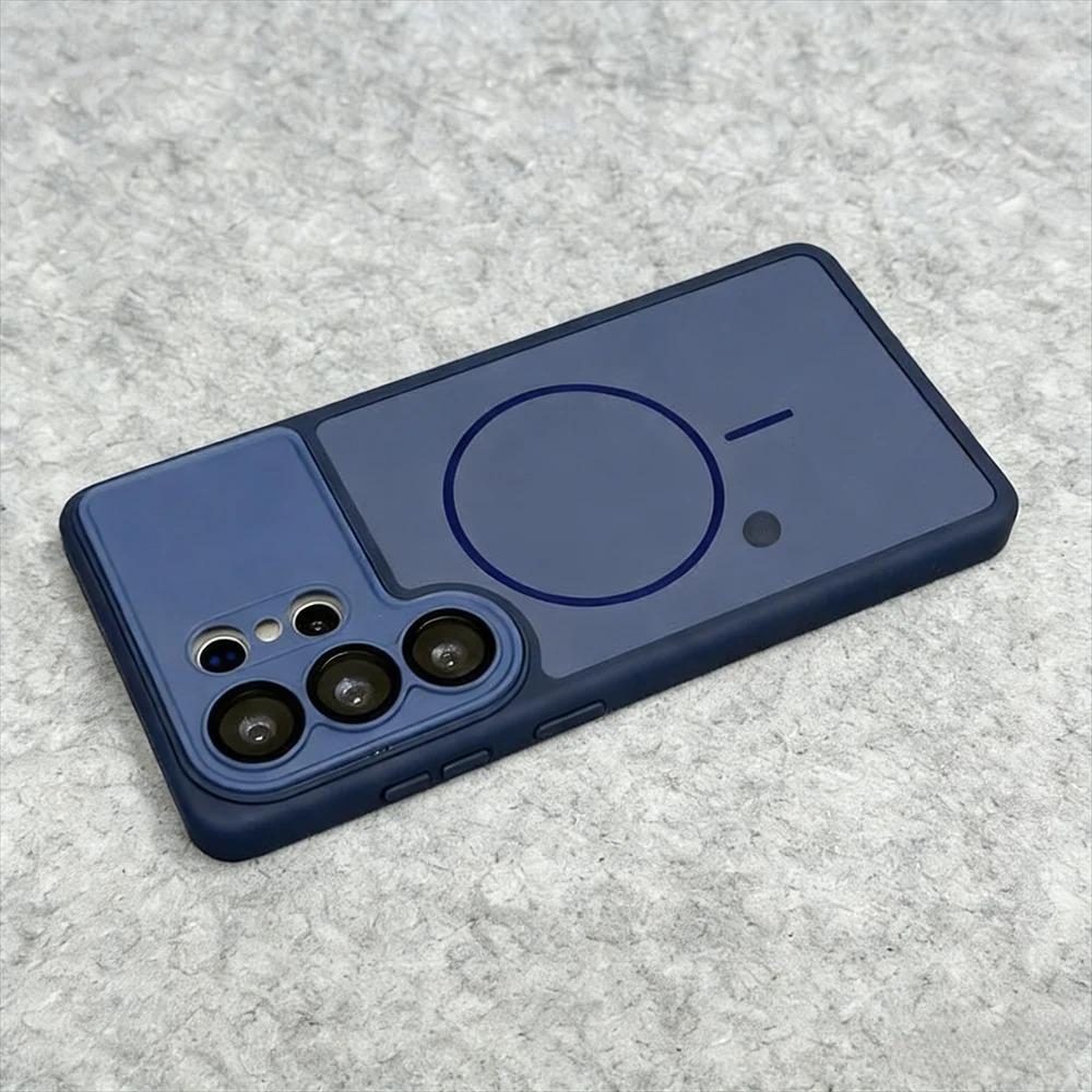 Matte for Camera Film Case for Samsung Galaxy S26 Ultra Plus Magnetic Wireless Charging Frosted Shockproof Cover