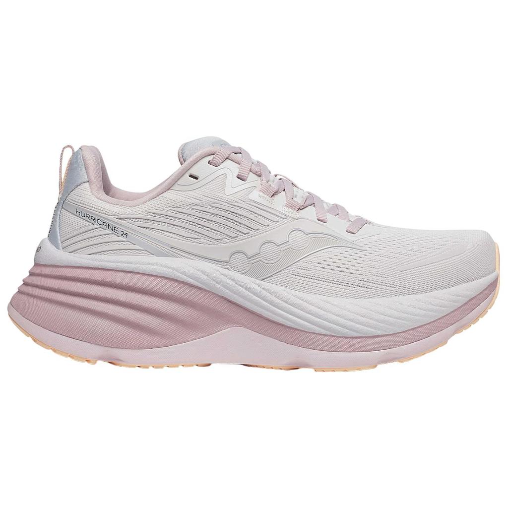 Saucony Hurricane 24 Versatile Non-Slip Durable Low-Top Long-Distance Running Shoes Women sneaker Pink S10933-140