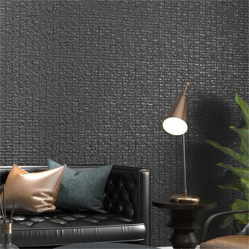 Minimalist 3D solid leather pattern wallpaper for living room, bedroom background wallpaper wall decorations living room