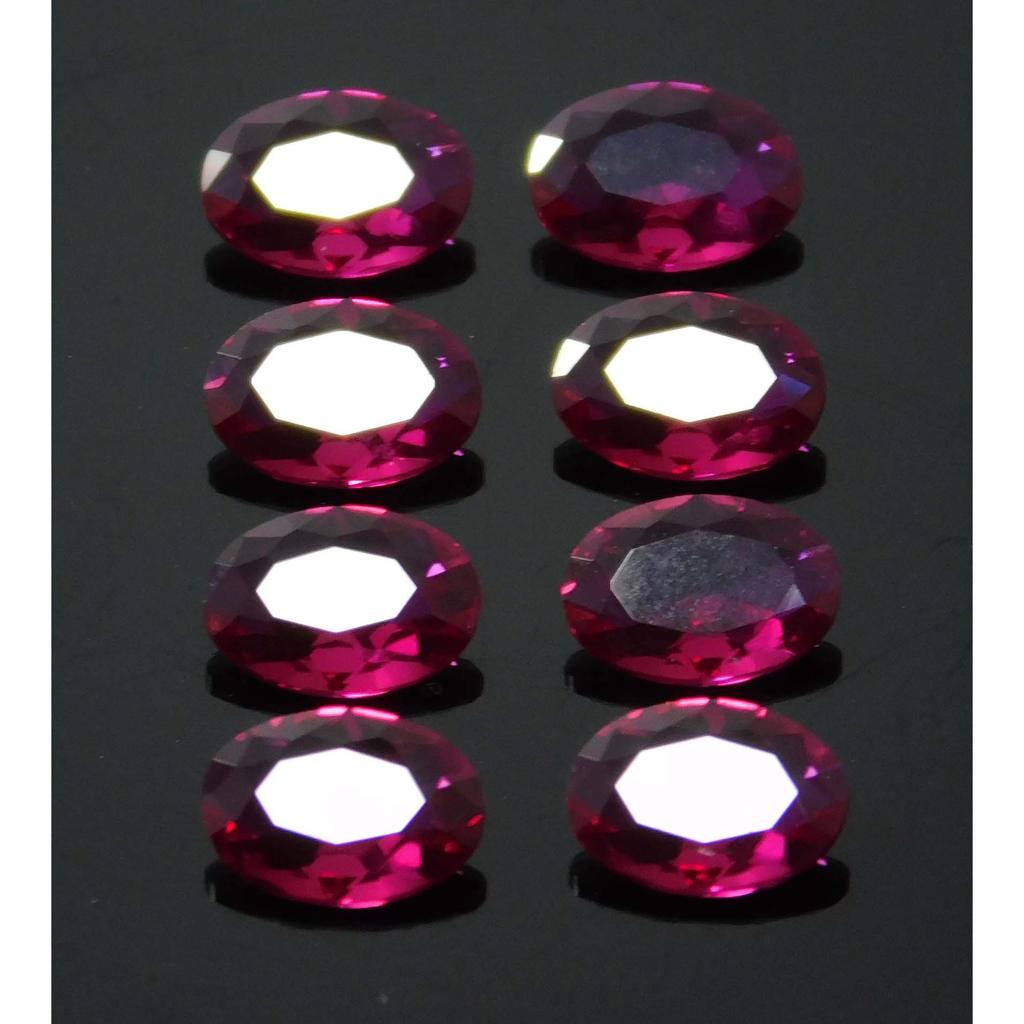 7x5 mm Natural Red Ruby Excellent Oval Cut 8 Ct CERTIFIED Loose Gemstone Lot MULTTIQ109