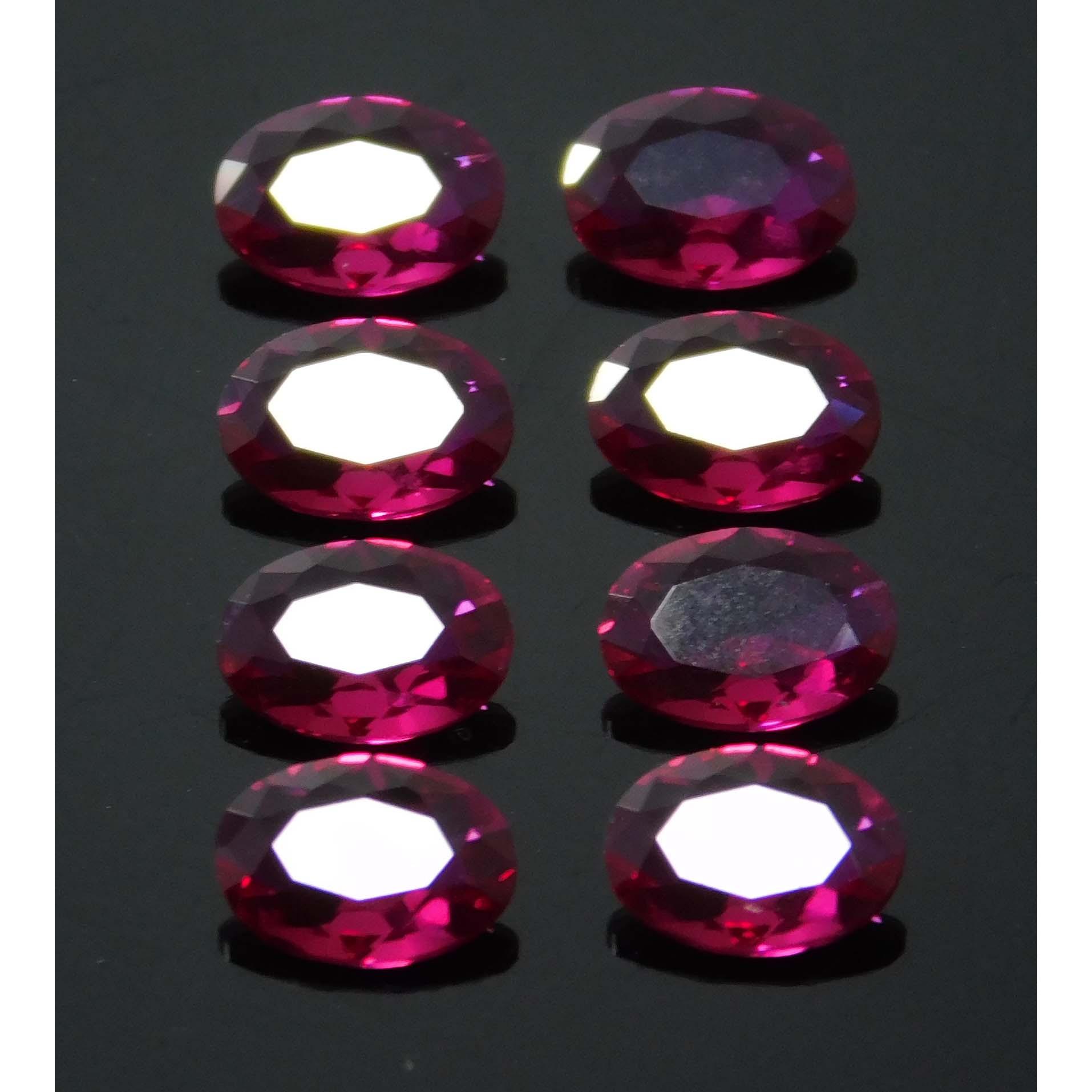 

7x5 mm Natural Red Ruby Excellent Oval Cut 8 Ct CERTIFIED Loose Gemstone Lot MULTTIQ109 7 mm approx червоний