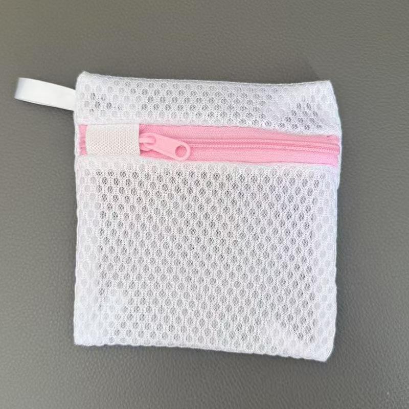 Zipper Mesh Laundry Bag Heavy Duty Polyester Delicate Clothes Washing Bag Portable Storage Organizer for Small Garments