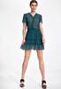 Boho dress with a leopard print - leopard print mini dress M862