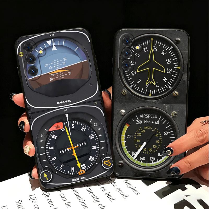 Aircraft Instrument Cockpit Radar Soft Phone Case for Samsung A17 A37 A57 A16 A26 A36 A56 A15 A25 A35 A55 A14 A24 A34 A54 A13 A2