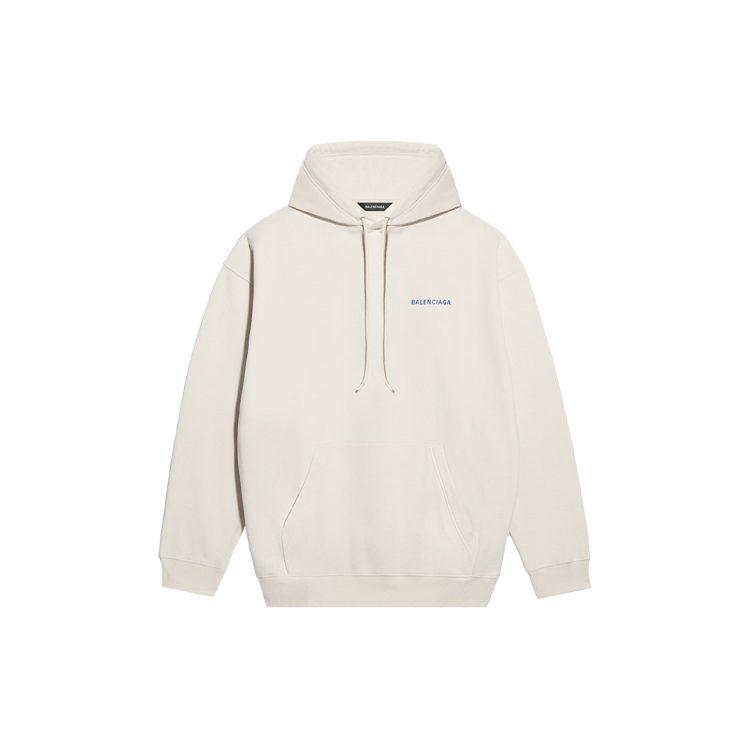 Balenciaga logo-detail hoodie 600583TJVA89055 S balts