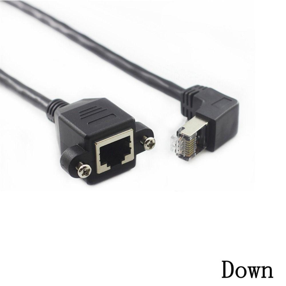 Right Angle 8Pin Screw Panel RJ45 Cable Panel Mount Extension Cable Ethernet LAN Cord Network Wire