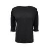 Women's Fashion Loose-Fit Brushed Pique Short-Sleeve Top With Round Neck