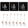 7 Pieces Stylish Keychain Pendants with Clear Small Glass Bottles Jewlery Accessory for Necklaces and Earrings