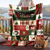 Christmas Flannel Throw Blanket Soft Warm Cozy For Sofa Bed Indoor Home Use Great Holiday Gift