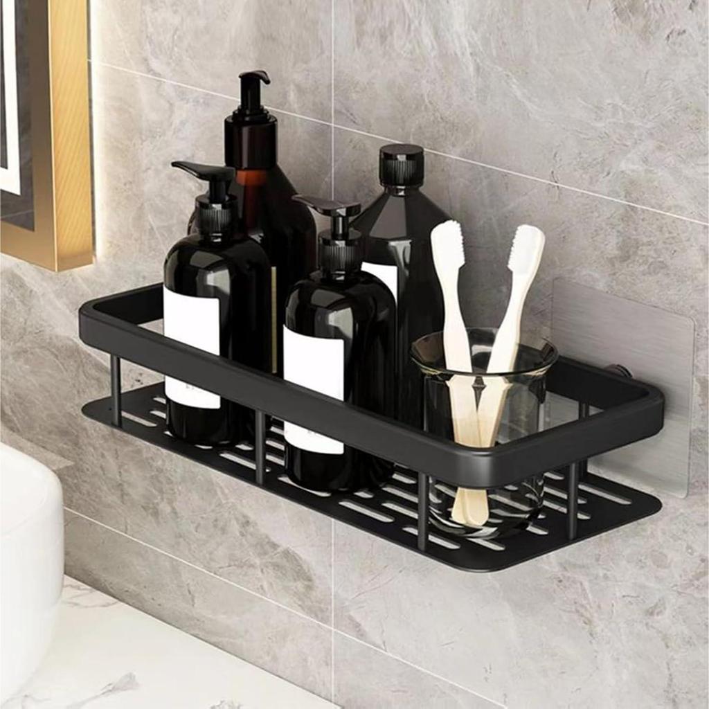 Self-Adhesive Multipurpose Wall Mounted Bathroom Shelves | Space-Saving Storage Organizer Racks for Bathroom and Kitchen Accessories