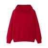 Fleece-Lined Thickened Hua Cotton Drop-Shoulder Hoodie - 2023 Autumn/Winter Solid Color Loose Hooded Sweatshirt with High Neck