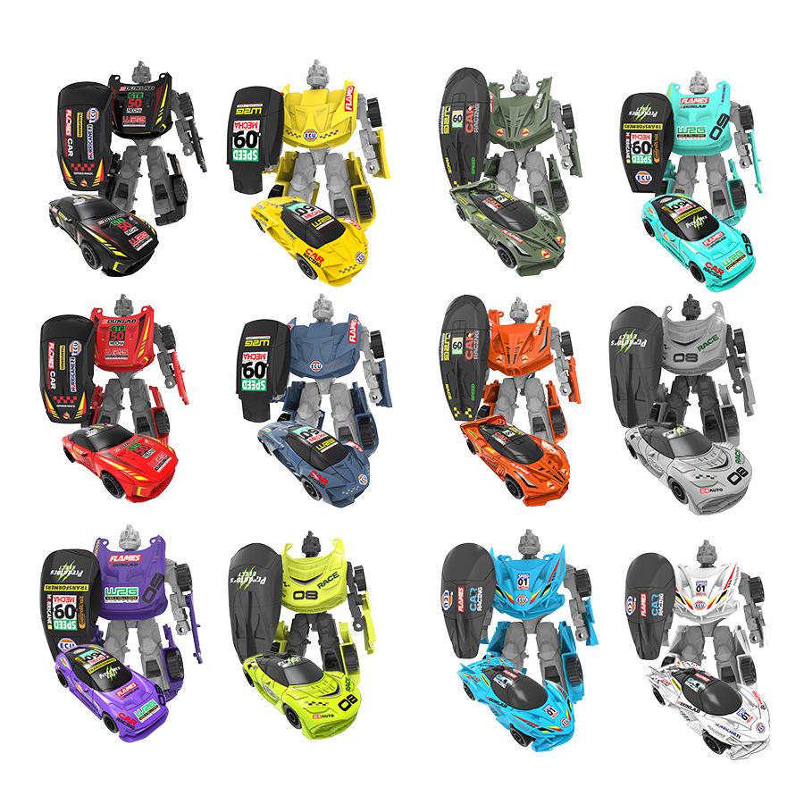 Alloy Transforming Mecha Robot Inertial Car Toy for Kids