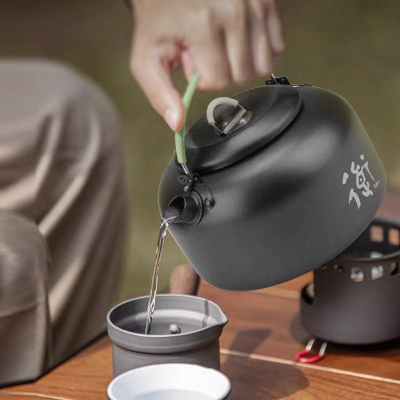 ALOCS 1.4L Camping Wasserkessel Tragbarer Leichter Aluminium Camping Wasserkessel Energiespar-Edition Camping Wasserkessel