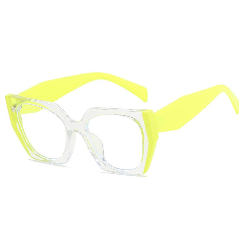 Fashion Luxury Brand Oversized Square Glasses Frame For Women Retro Colorful Cat Eye Sun Glasses Hot Quality Shades Eyeglass