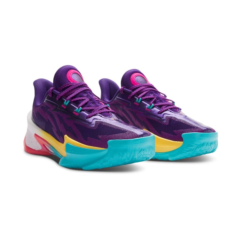 Under Armour SERIA CURRY 7 Amortizare Rezistente la Abraziune Rebound Pantofi de Baschet Unisex Mov 3027983-500