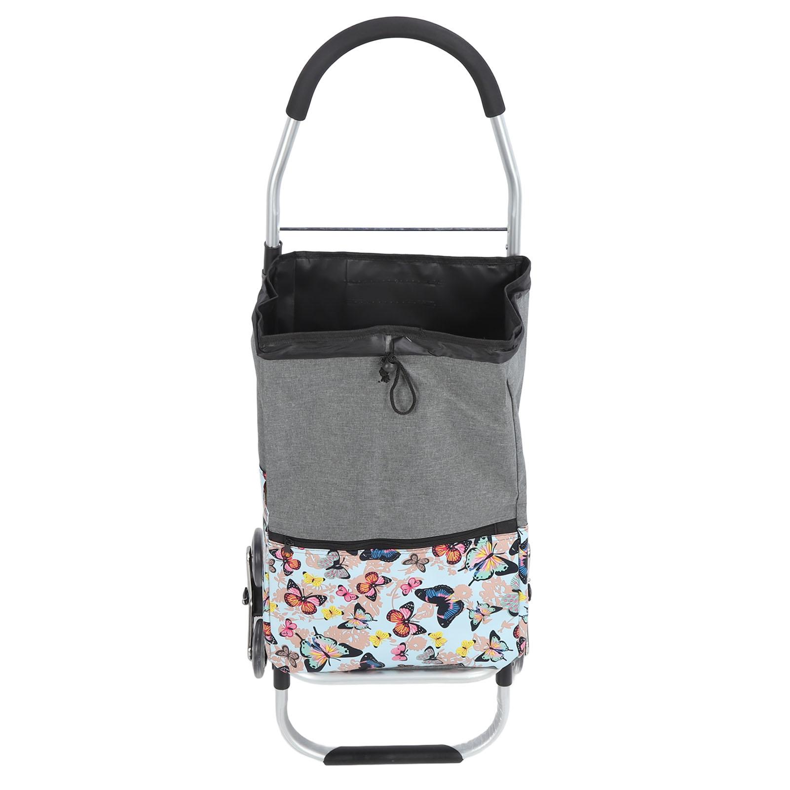 

Тележка для покупок, портативная, большая вместимость, алюминиевая, холщовая, водонепроницаемая, хозяйственная сумка для покупок