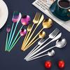 5Pcs Cutlery Set Stainless Steel Tableware Knife Fork Spoon Dinnerware Set Kitchen Flatware Silverware