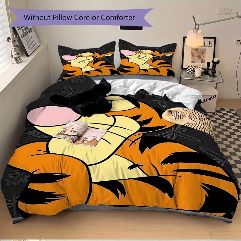 3pcs set Tigger1pc of quilt cover+2pcs of pillowcase, no core, print bedding, All Seasons Bedroom Setting046