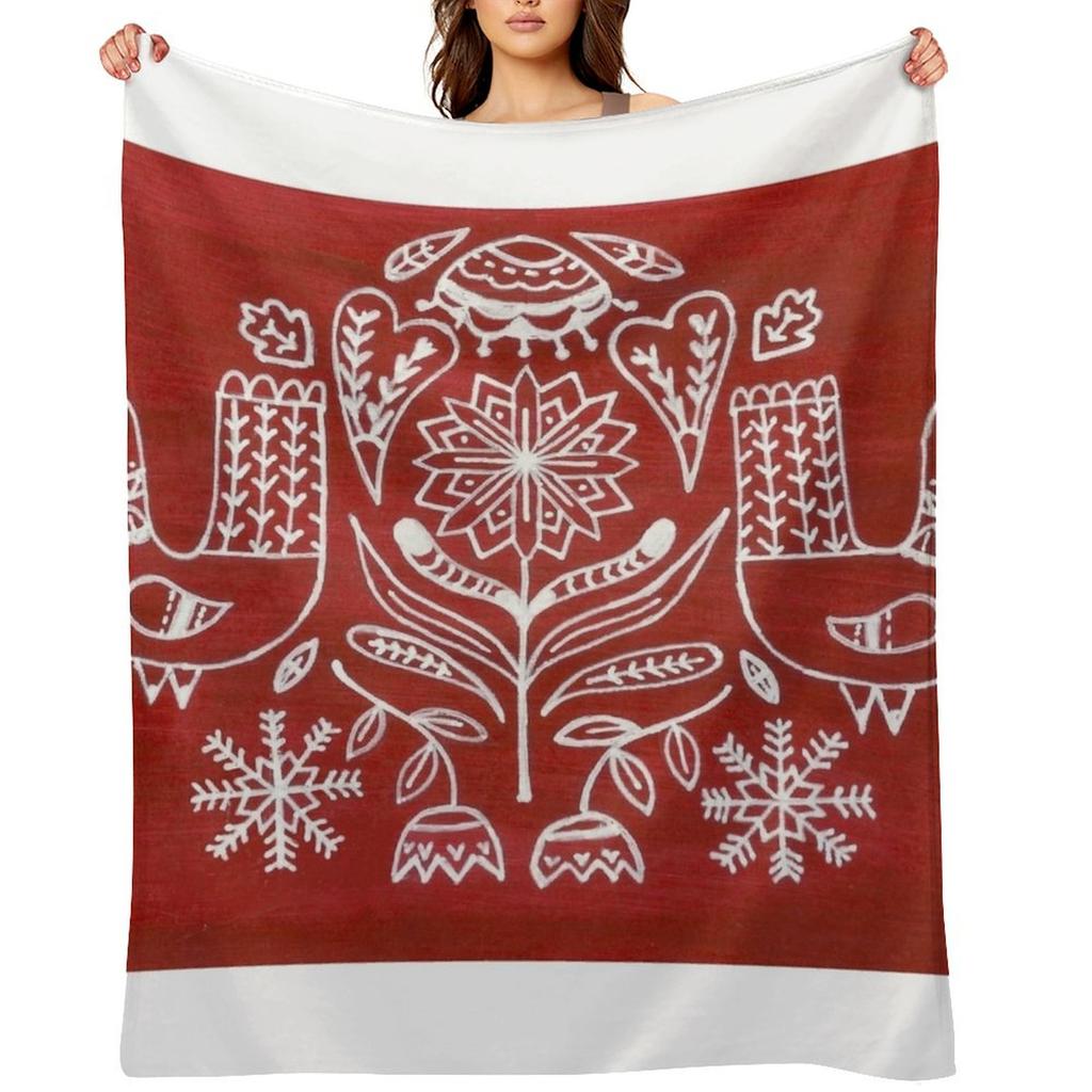 Nordic Birds Throw Blanket Sofa Quilt Luxury Brand cosplay anime Sofa Throw Blankets