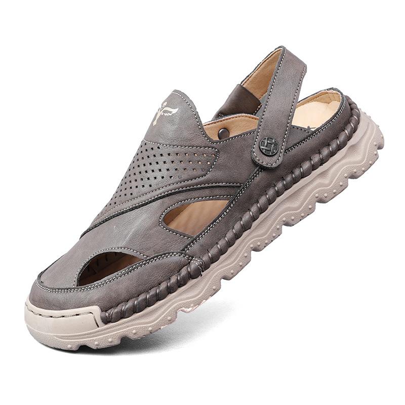 

14 мая популярные мужские тапочки-мешки 2025 года, летние пляжные сандалии для отдыха на открытом воздухе, мужская обувь ручной работы 46