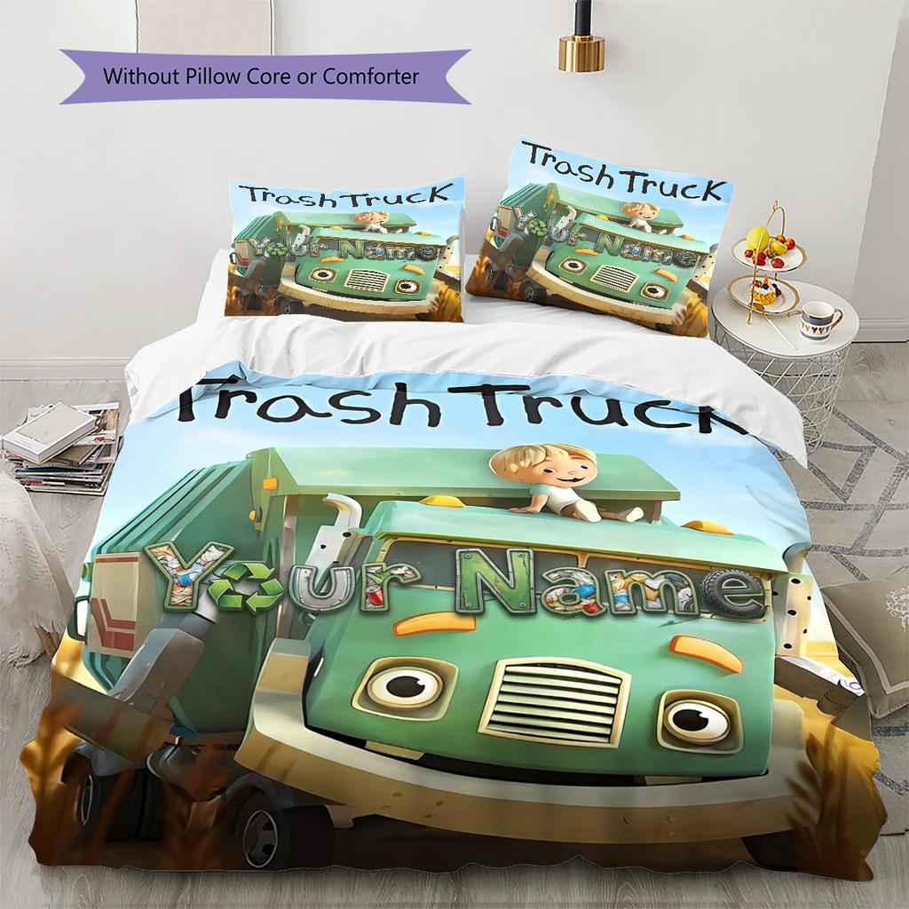 Adventure Land Custom Name Pattern Bedding Quilt Set Quilt Cover Pillowcase Home Birthday Gift(1 * duvet cover + 2 * pillowcase, without core)