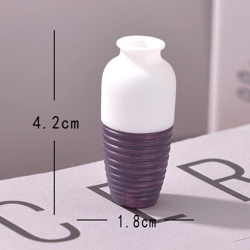 Dollhouse Miniature Flower Vase Flowerpot Simulation Vase Pot Home Model Decor Toy Doll House Accessories