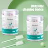 30Pcs Baby Tongue Cleaner Degreased Gauze Dental Swabs Disposable Gauze Toothbrush Paper Rod Infant Oral Cleaning Brush Stick for Newborns