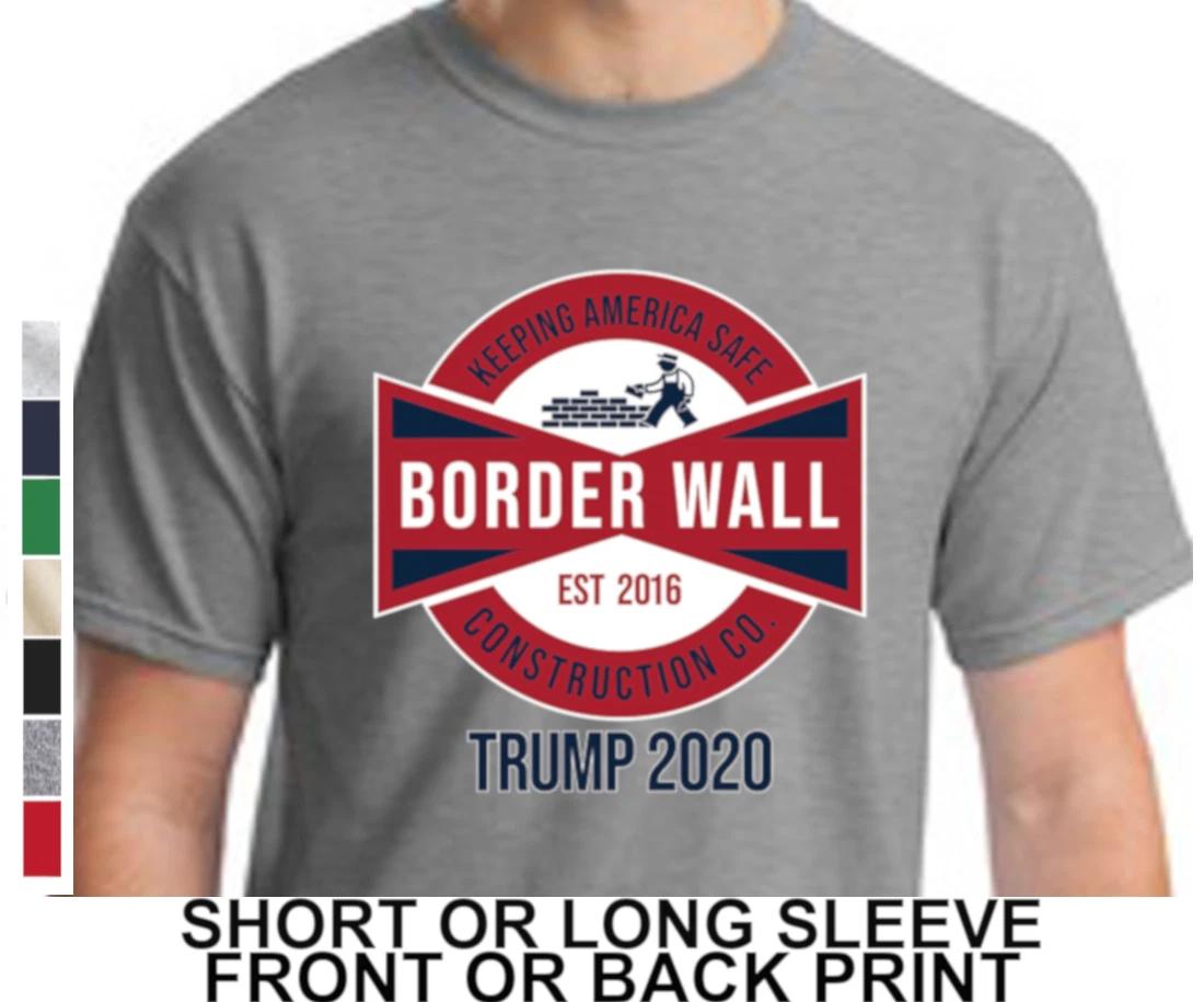 Vote President Donald Trump 2020 Border Wall Construction Company Men s T Shirt XS