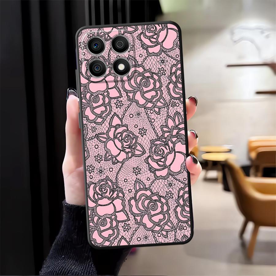 Creative Lace Pattern Funda Phone Cover Case for Honor 90 X7 X6 Magic5Lite X9a X8 8X 70 200 400 Lite X5b
