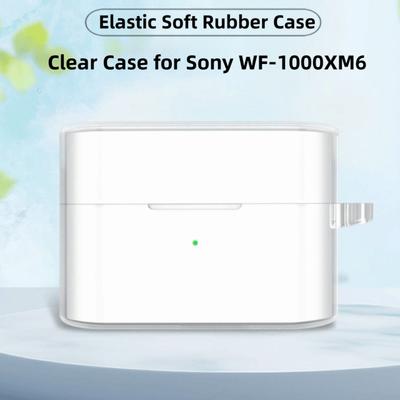 Cseppálló Bluetooth fülhallgató tok karabinerrel Töltődoboz tok Sony WF-1000XM6-hoz