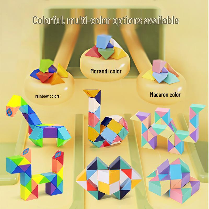 Folding Magic Ruler Set: Colorful Educational Toy for Kids - 24/36/48/60/72 pcs.