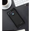Coque de Protection - E.F.CONNECTION - OPPO A15 - Silicone Noir - Traits Acier - Verre Trempé