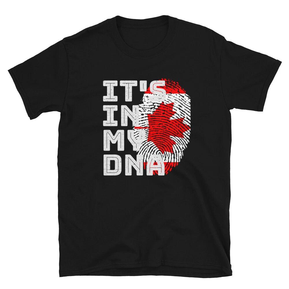 It s In My DNA Canada Flag Fingerprint T-Shirt 3XL