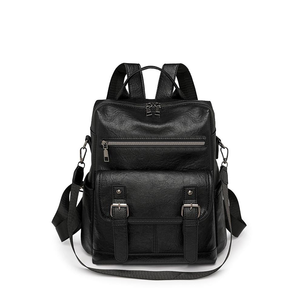 IELGY Retro Ladies Backpack Fashion Soft Leather Tassel Multifunctional Travel Backpack