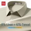 Hodo Men's Lightweight Linen & Tencel Blend Long-Sleeve Shirt
