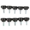 20pcs Round Clamping Knob Male Thread Knurled Grip Knob Straight Hand Grip Twist Nut  Lathe
