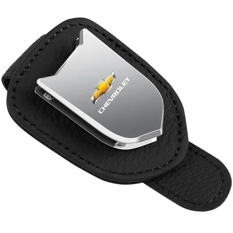 Car Sunglasses Holder Glasses Ticket Card Storage Clip For Chevrolet Spark Captiva Cruze Malibu Equinox Trax Camaro Blazer