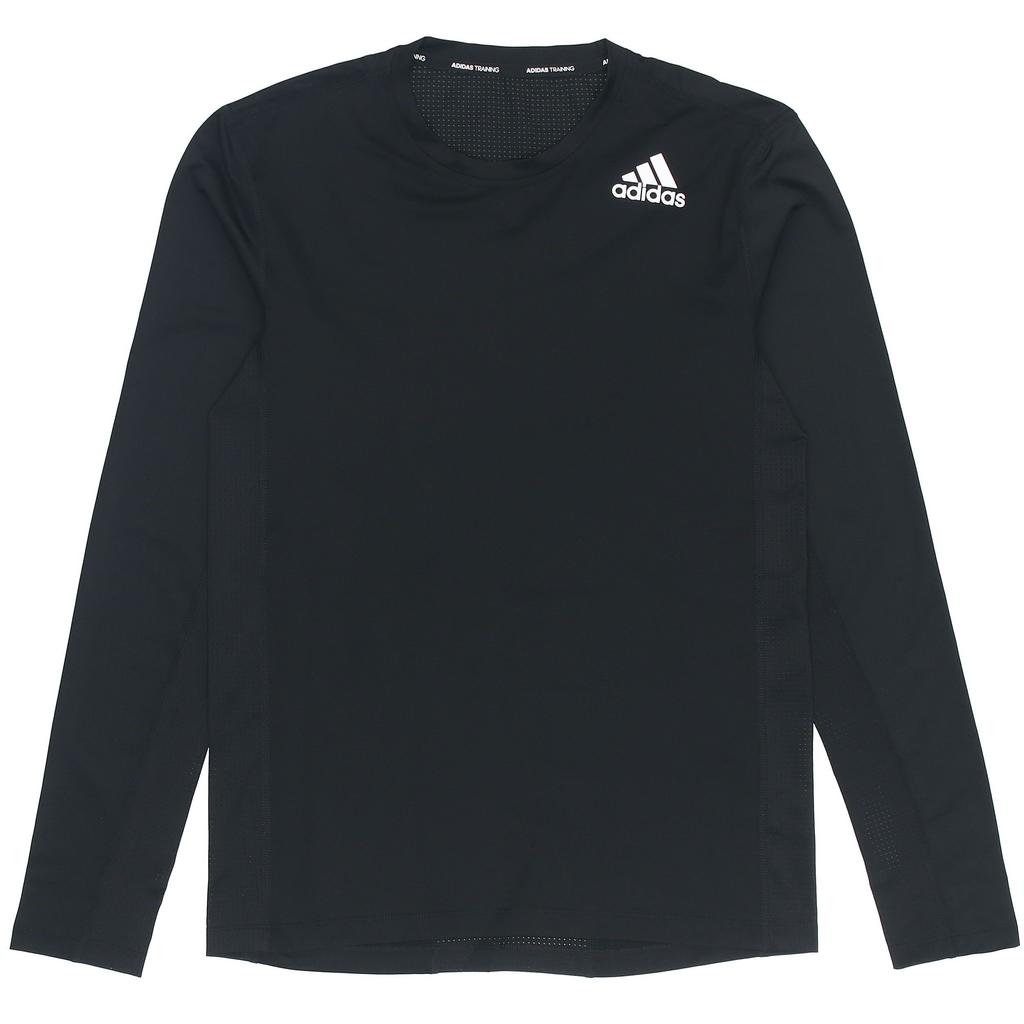Adidas Long Sleeve Training Running Sports Fitness Top Men Tops Black GM5039
