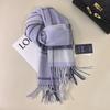 British Classic 111 Pure Plaid Scarf Female Winter Korean Student Versatile Warm Cashmere Couple Scarf