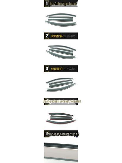 2019 Song PRO Regenschutz 3D Edelstahl Glänzende Zierleiste Regenabweiser Aufkleber Zubehör