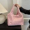 Trendy Korean Style Casual Shoulder Tote Bag For Girls In Black Yellow Pink White