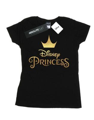 Camiseta feminina/feminina de algodão com logotipo Princess Crown