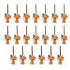 20pcs 14cm Halloween Witch Mini Broom Hanging Decoration with Bat Shaped Ornament for Party Home Office School Display