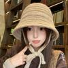 Niche Ins Knitted Basin Hat Women's Autumn and Winter Trendy Fashion Versatile Face Small Bucket Hat Warm Wool Hat