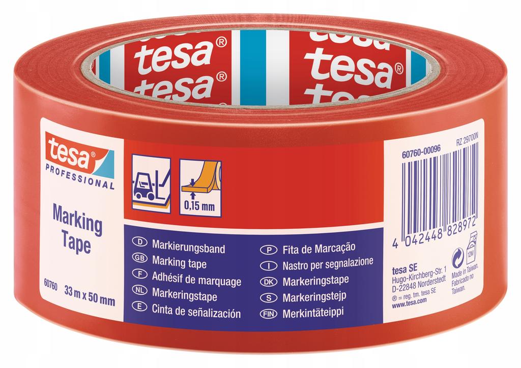 Tesa Self-Adhesive Warning Tape For Marking PVC PVC 33M X 50Mm X 2